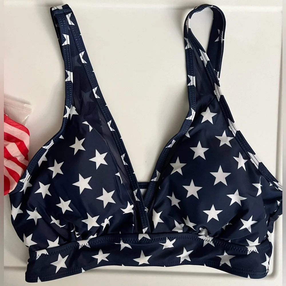 American Flag Patriotic Stars Stripes Bikini Set - Picture 2 of 13